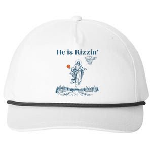 He Is Rizzin Jesus Christian Religious Basketball Easter Snapback Five-Panel Rope Hat