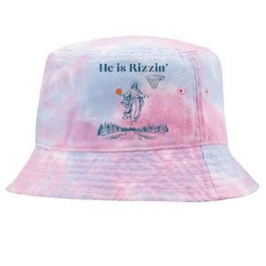 He Is Rizzin Jesus Christian Religious Basketball Easter Tie-Dyed Bucket Hat