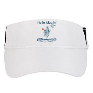 He Is Rizzin Jesus Christian Religious Basketball Easter Adult Drive Performance Visor