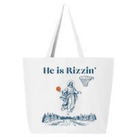 He Is Rizzin Jesus Christian Religious Basketball Easter 25L Jumbo Tote