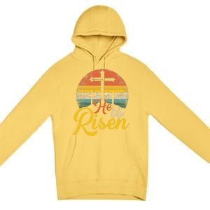 He Is Risen Christian Easter Jesus Premium Pullover Hoodie