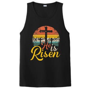 He Is Risen Christian Easter Jesus PosiCharge Competitor Tank