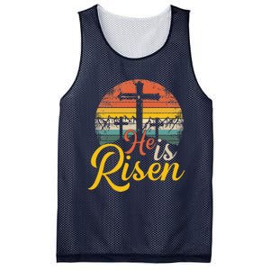 He Is Risen Christian Easter Jesus Mesh Reversible Basketball Jersey Tank