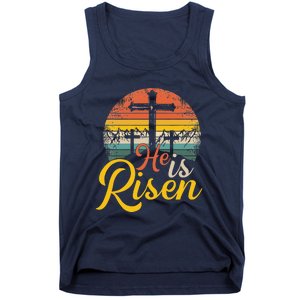 He Is Risen Christian Easter Jesus Tank Top