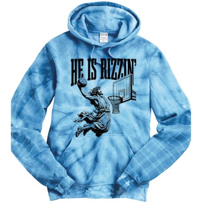 He Is Rizzin Basketball Christian Religious Tie Dye Hoodie