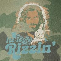 He Is Rizzin Funny Cute Jesus Bunny Easter Christian Boy Legacy Tie Dye Trucker Hat