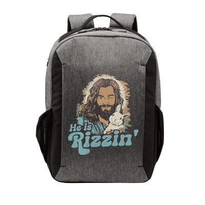 He Is Rizzin Funny Cute Jesus Bunny Easter Christian Boy Vector Backpack
