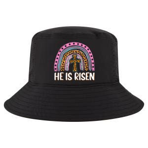 He Is Risen Leopard Rainbow Christian Jesus Happy Easter Day Cool Comfort Performance Bucket Hat