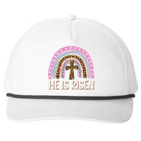 He Is Risen Leopard Rainbow Christian Jesus Happy Easter Day Snapback Five-Panel Rope Hat