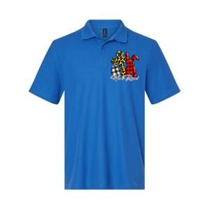 He Is Risen Christian Easter Happy Easter Day Leopard Gift Softstyle Adult Sport Polo