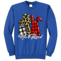 He Is Risen Christian Easter Happy Easter Day Leopard Gift Tall Sweatshirt