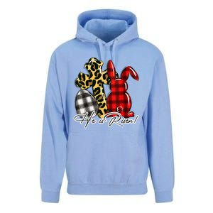 He Is Risen Christian Easter Happy Easter Day Leopard Gift Unisex Surf Hoodie