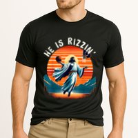 He Is Rizzin Basketball Jesus Retro Easter Christian Performance Shirt