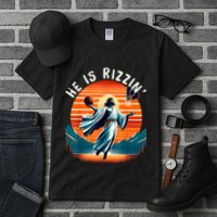 He Is Rizzin Basketball Jesus Retro Easter Christian Tall T-Shirt