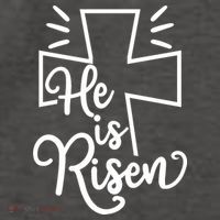 He Is Risen Jesus Cross Easter Vector Backpack