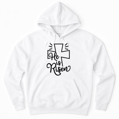 He Is Risen Jesus Cross Easter Hoodie