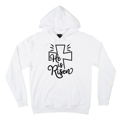 He Is Risen Jesus Cross Easter Hoodie