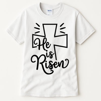 He Is Risen Jesus Cross Easter Tall T-Shirt