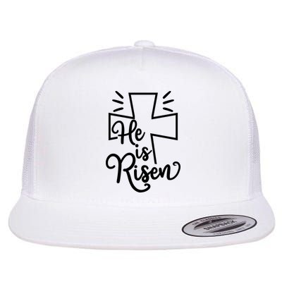 He Is Risen Jesus Cross Easter Flatbill Hat