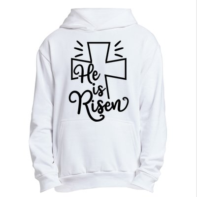 He Is Risen Jesus Cross Easter Urban Pullover Hoodie