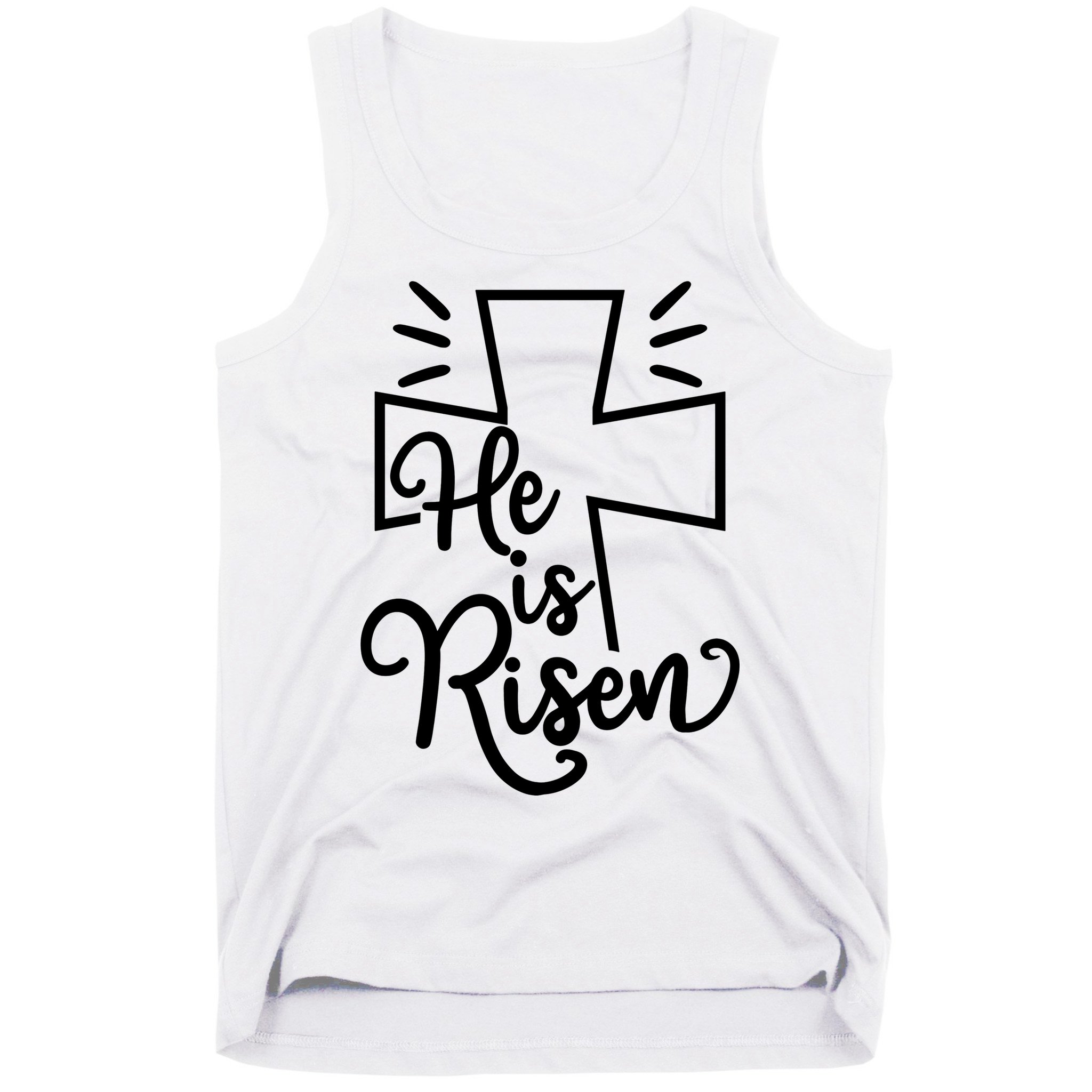 He Is Risen Jesus Cross Easter Tank Top