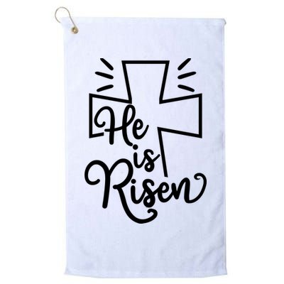 He Is Risen Jesus Cross Easter Golf Towel