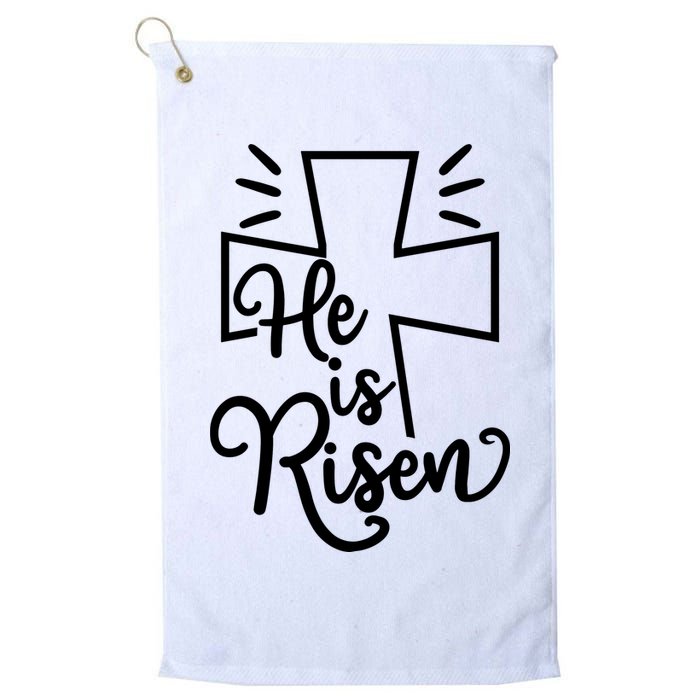 He Is Risen Jesus Cross Easter Golf Towel