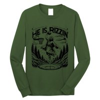 He Is Rizzin Funny Basketball Christian Religious Long Sleeve Shirt