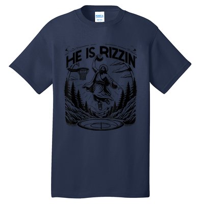 He Is Rizzin Funny Basketball Christian Religious Tall T-Shirt