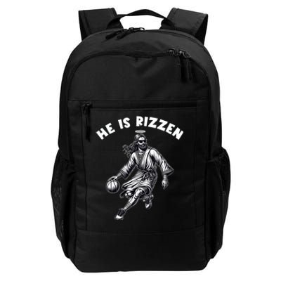 He Is Rizzen Jesus Playing Basketball Funny Easter Day Daily Commute Backpack