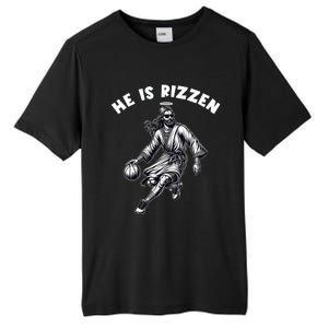 He Is Rizzen Jesus Playing Basketball Funny Easter Day Tall Fusion ChromaSoft Performance T-Shirt