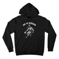 He Is Rizzen Jesus Playing Basketball Funny Easter Day Tall Hoodie