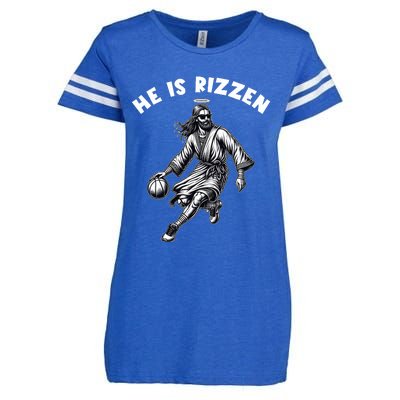 He Is Rizzen Jesus Playing Basketball Funny Easter Day Enza Ladies Jersey Football T-Shirt