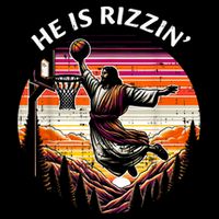 He Is Rizzin Jesus Basketball Easter Christian Apron