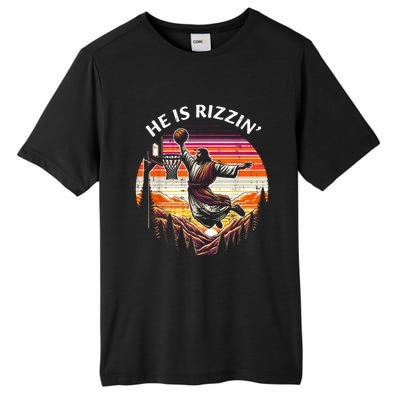 He Is Rizzin Jesus Basketball Easter Christian Tall Fusion ChromaSoft Performance T-Shirt