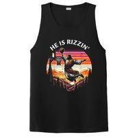 He Is Rizzin Jesus Basketball Easter Christian PosiCharge Competitor Tank