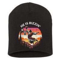 He Is Rizzin Jesus Basketball Easter Christian Short Acrylic Beanie