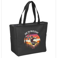 He Is Rizzin Jesus Basketball Easter Christian Zip Tote Bag