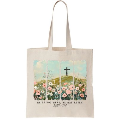 He Is Risen Christian Wildflower Happy Easter Bag