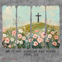 He Is Risen Christian Wildflower Happy Easter Sustainable Beanie