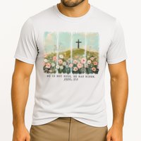 He Is Risen Christian Wildflower Happy Easter Cooling Performance Crew T-Shirt