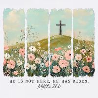 He Is Risen Christian Wildflower Happy Easter Sweatshirt