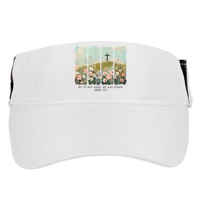He Is Risen Christian Wildflower Happy Easter Adult Drive Performance Visor