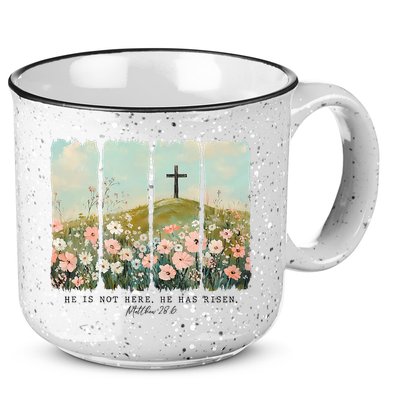 He Is Risen Christian Wildflower Happy Easter 15oz Campfire Ceramic Mug