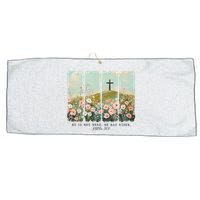 He Is Risen Christian Wildflower Happy Easter Large Microfiber Waffle Golf Towel