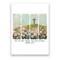 He Is Risen Christian Wildflower Happy Easter Poster
