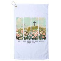 He Is Risen Christian Wildflower Happy Easter Golf Towel
