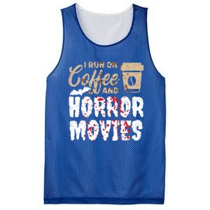 Halloween I Run On Coffee And Horror Movies Trick Or Treat Gift Mesh Reversible Basketball Jersey Tank