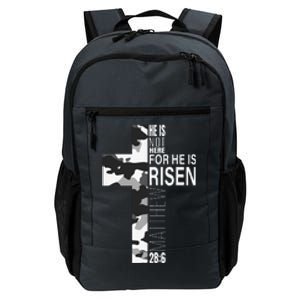 He Is Risen Christian Easter Bible Verse Camo Cross Graphic Daily Commute Backpack