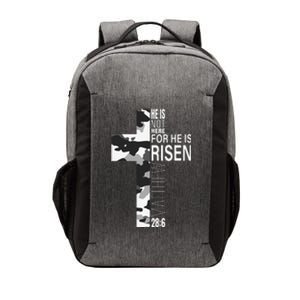 He Is Risen Christian Easter Bible Verse Camo Cross Graphic Vector Backpack